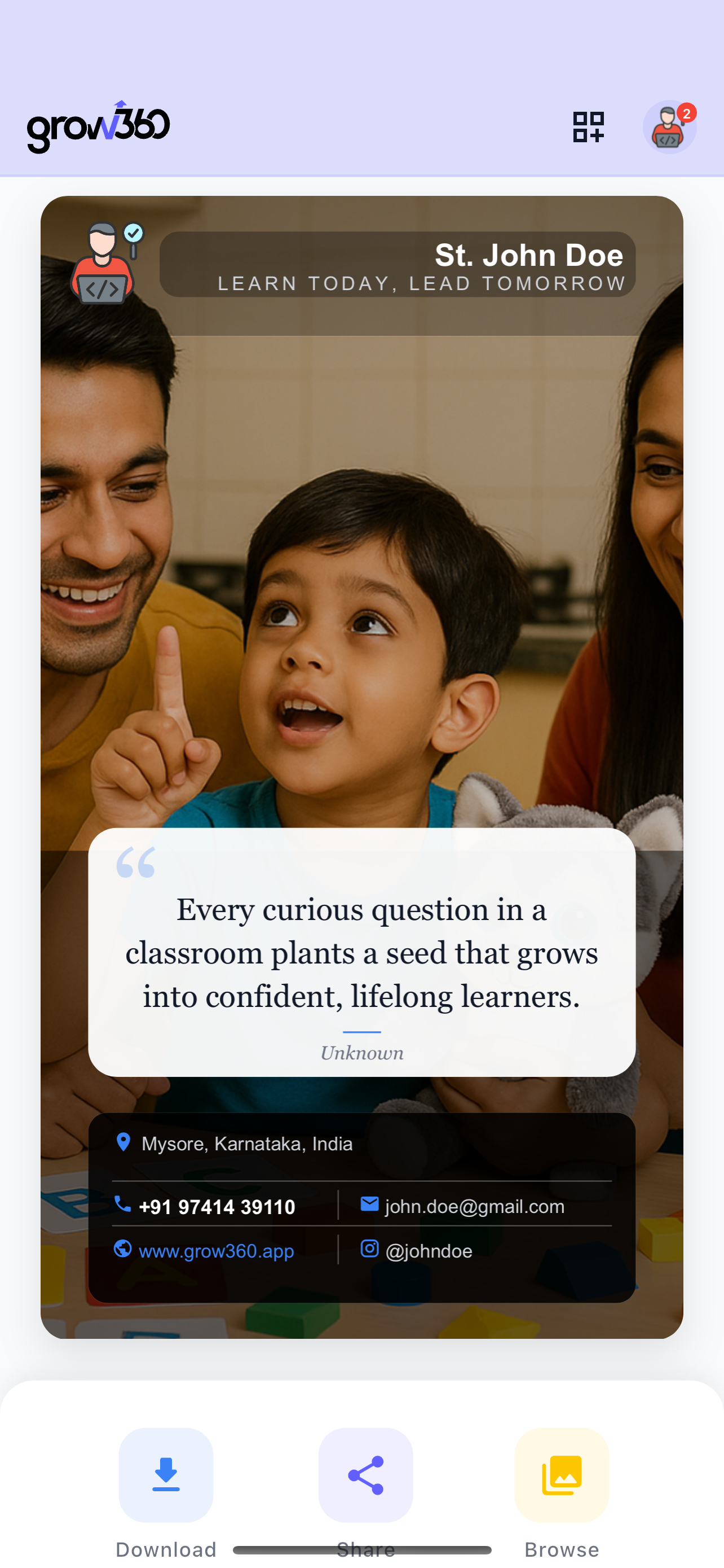 Mobile app screenshot 1